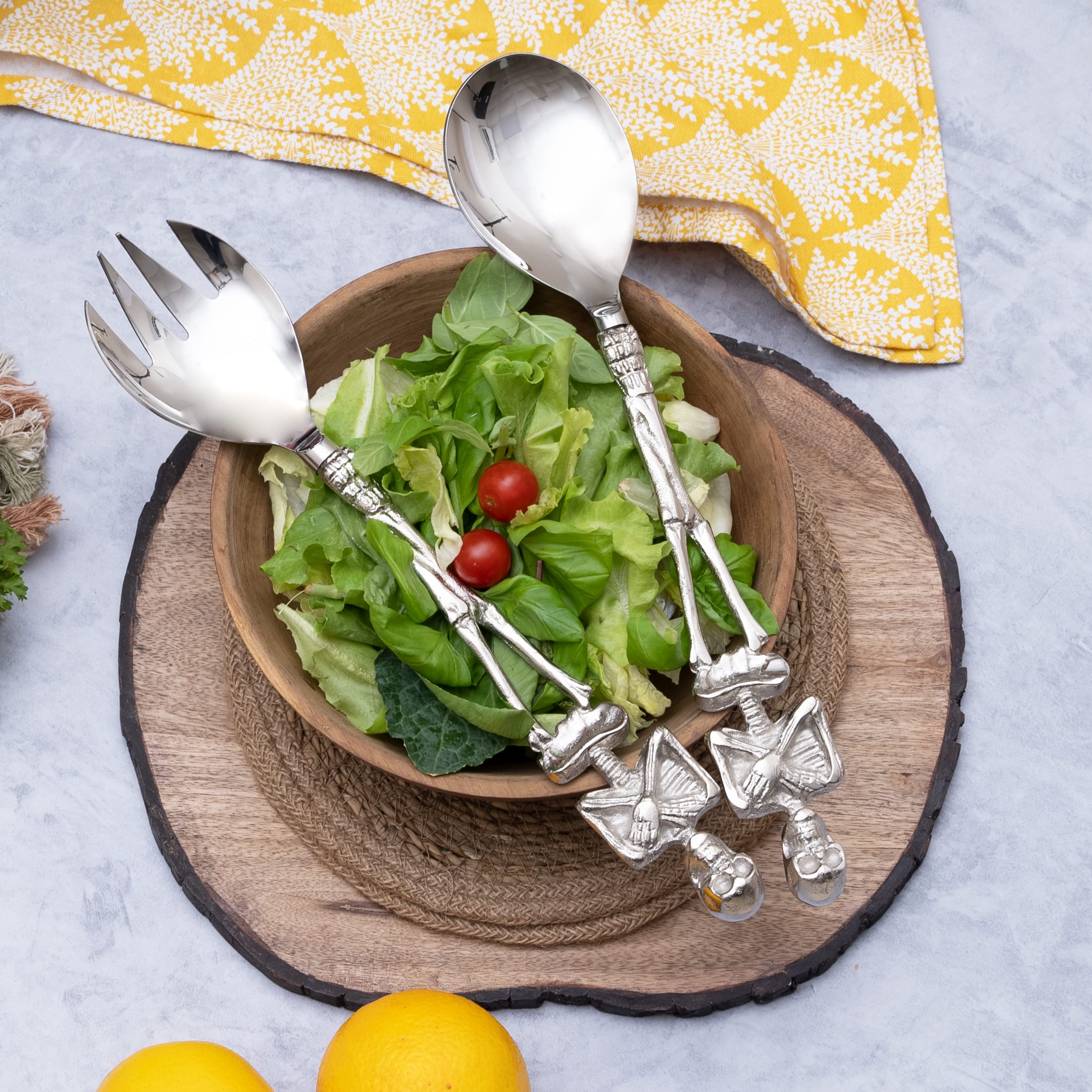 Amazon.com | Skeleton Hands Salad Server Tongs, Fork & Spoon Set